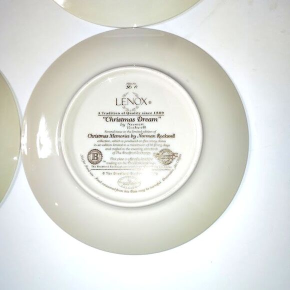 LENOX Norman Rockwell Christmas Memories Collector Plates 1997 1998 Bradford Vtg - Picture 10 of 10